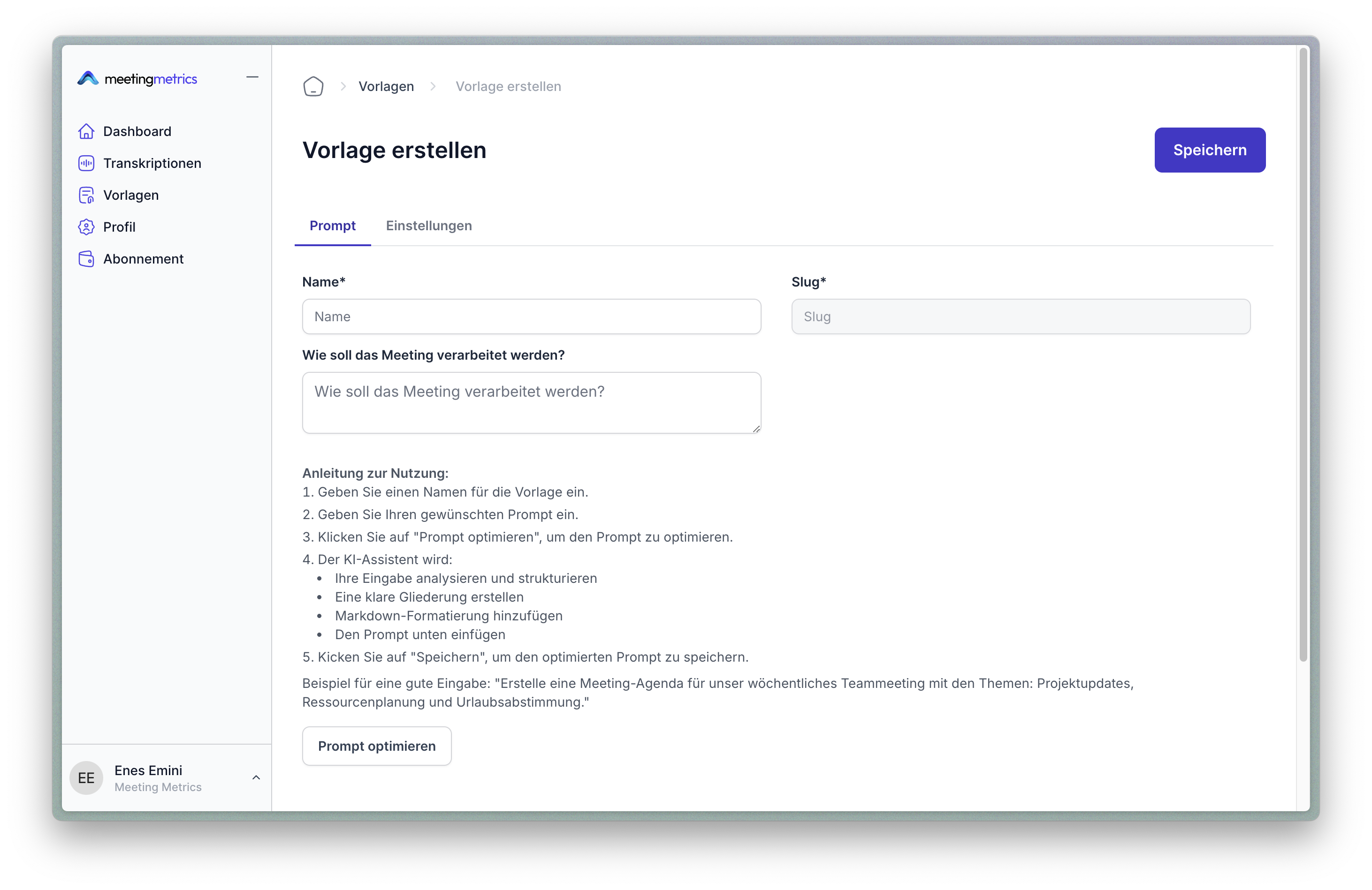 Thumbnail for Erstelle deine eigenen Meeting-Templates